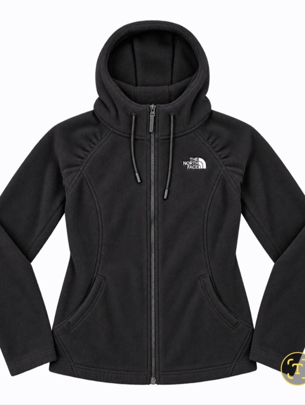 The North Face Black Full-Zip Hooded Fleece Jacket Size Small